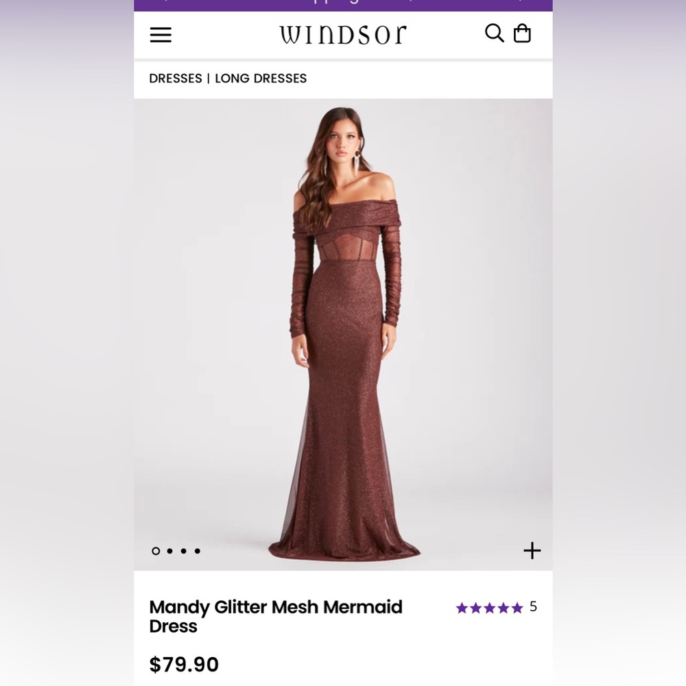Glitter Mesh Mermaid style gown — New with Tag!
